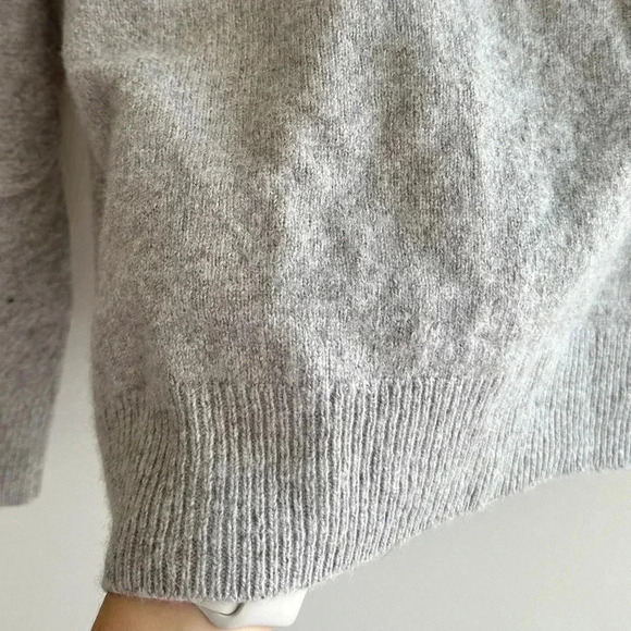 J. Crew Slim Grey Merino Wool Blend Button Down Cardigan, Boyfriend Cardigan, L - Picture 16 of 16